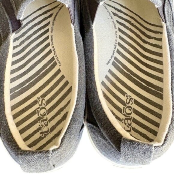 Taos Rubber Soul Slip On Canvas Sneakers - Charcoal Wash - 9 - Picture 7 of 13